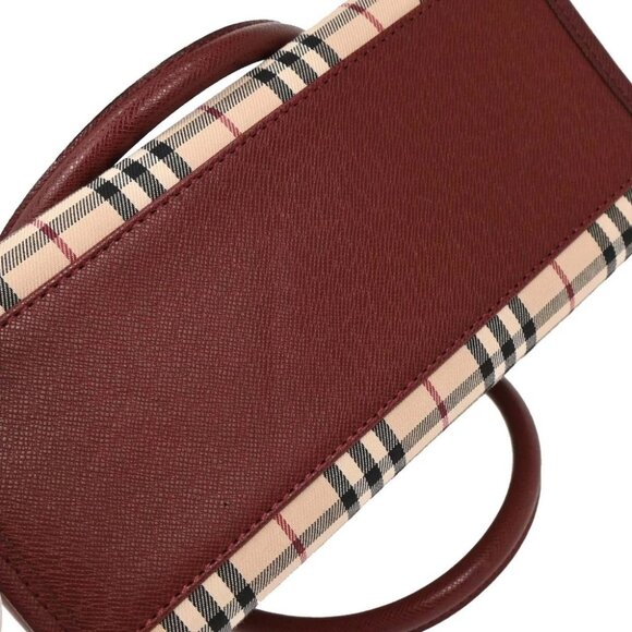 Burberry Beige Burberry Check Tote Handbag 177301 - Picture 6 of 10